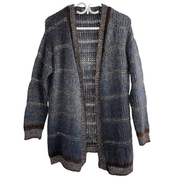 DIXIE Made in Italy Knitted Wool Cashmere Mix Cardigan size M - Picture 2 of 4